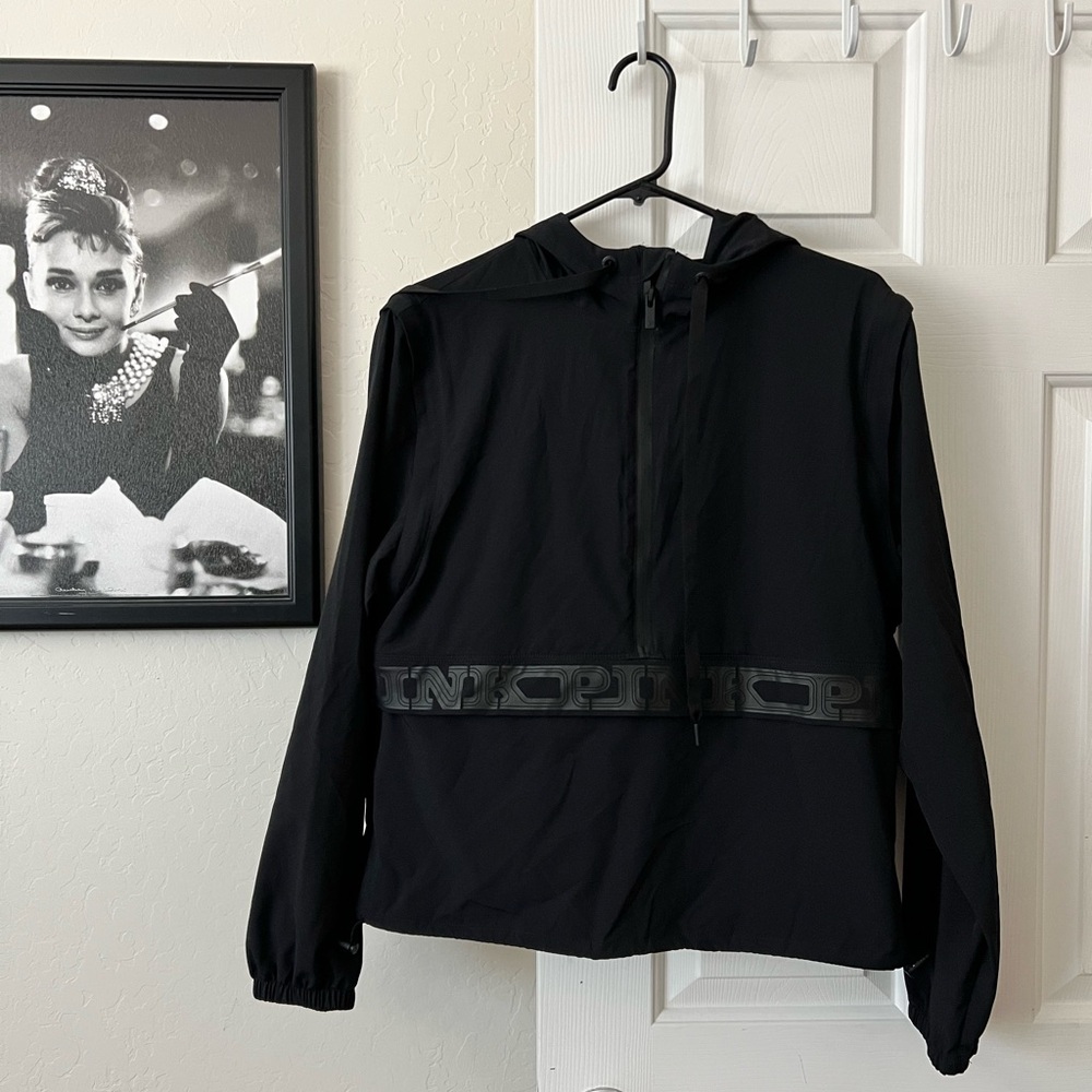 PINK Victoria's Secret Black windbreaker pullover